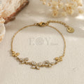 Pulsera con mariposas y piedras