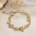 Pulsera dorada de motivos marinos