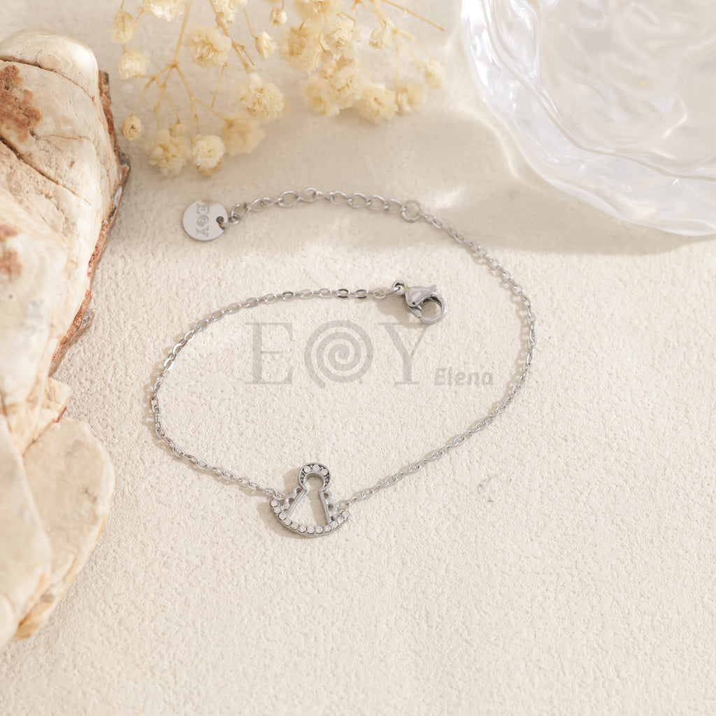 Pulsera Virgen del Pilar con circonitas