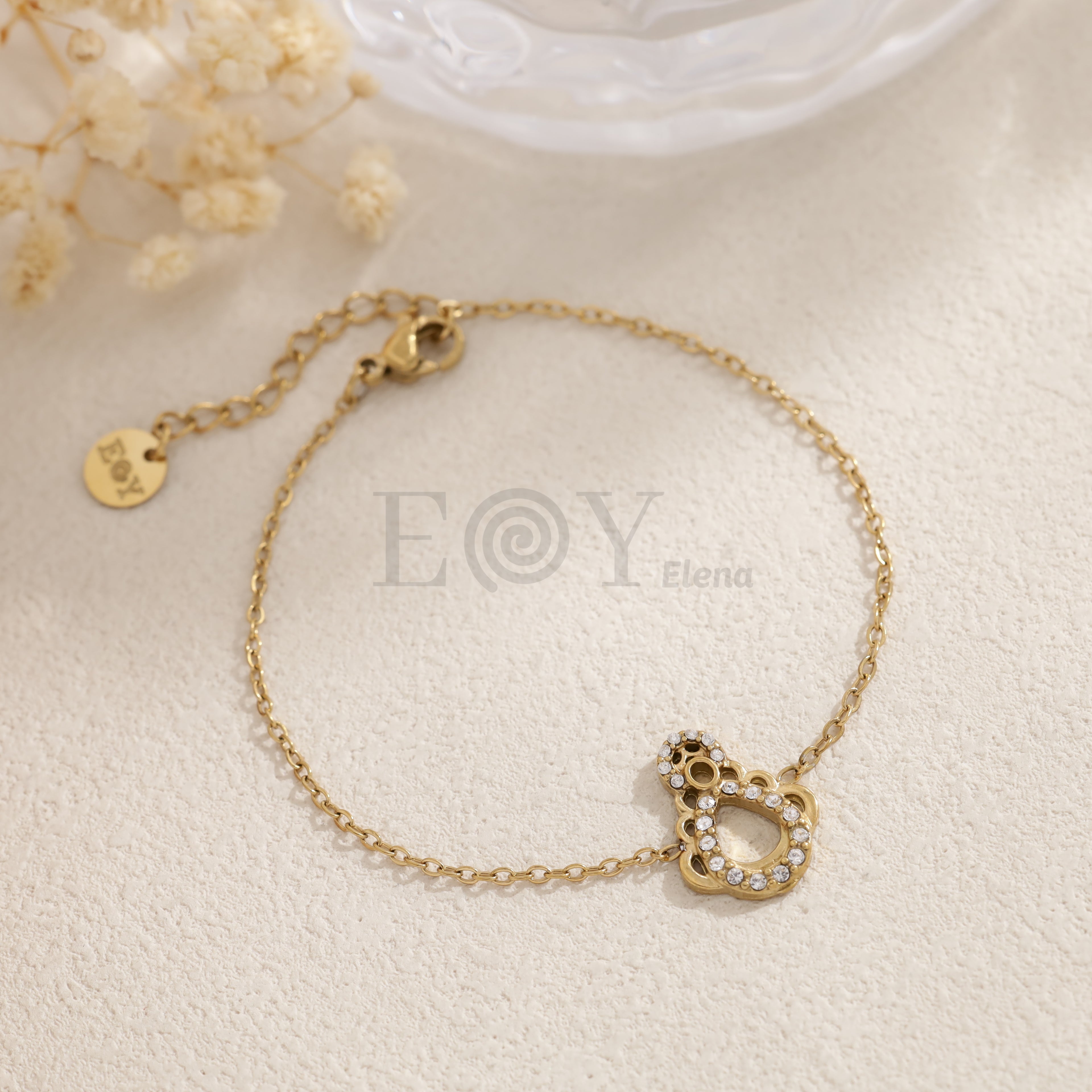 Pulsera Virgen del Pilar con cristales