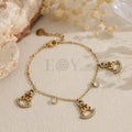 Pulsera cadena Vírgen del Rocío y circonitas