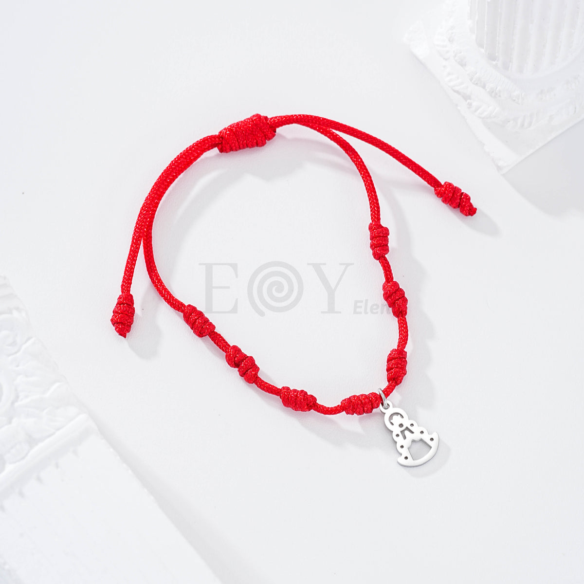 Pulsera siete nudos con Virgen del Rocío