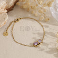 Pulsera cadena con gato circonita