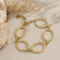Pulsera de eslabones óvalos huecos