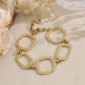 Pulsera de eslabones cuadrados huecos