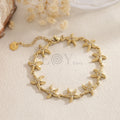 Pulsera estrellas de mar dorada