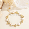 Pulsera charms marinos y perlas acero