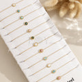 Pack 12 pulseras piedra color