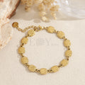 Pulsera con chapas cuadradas acero