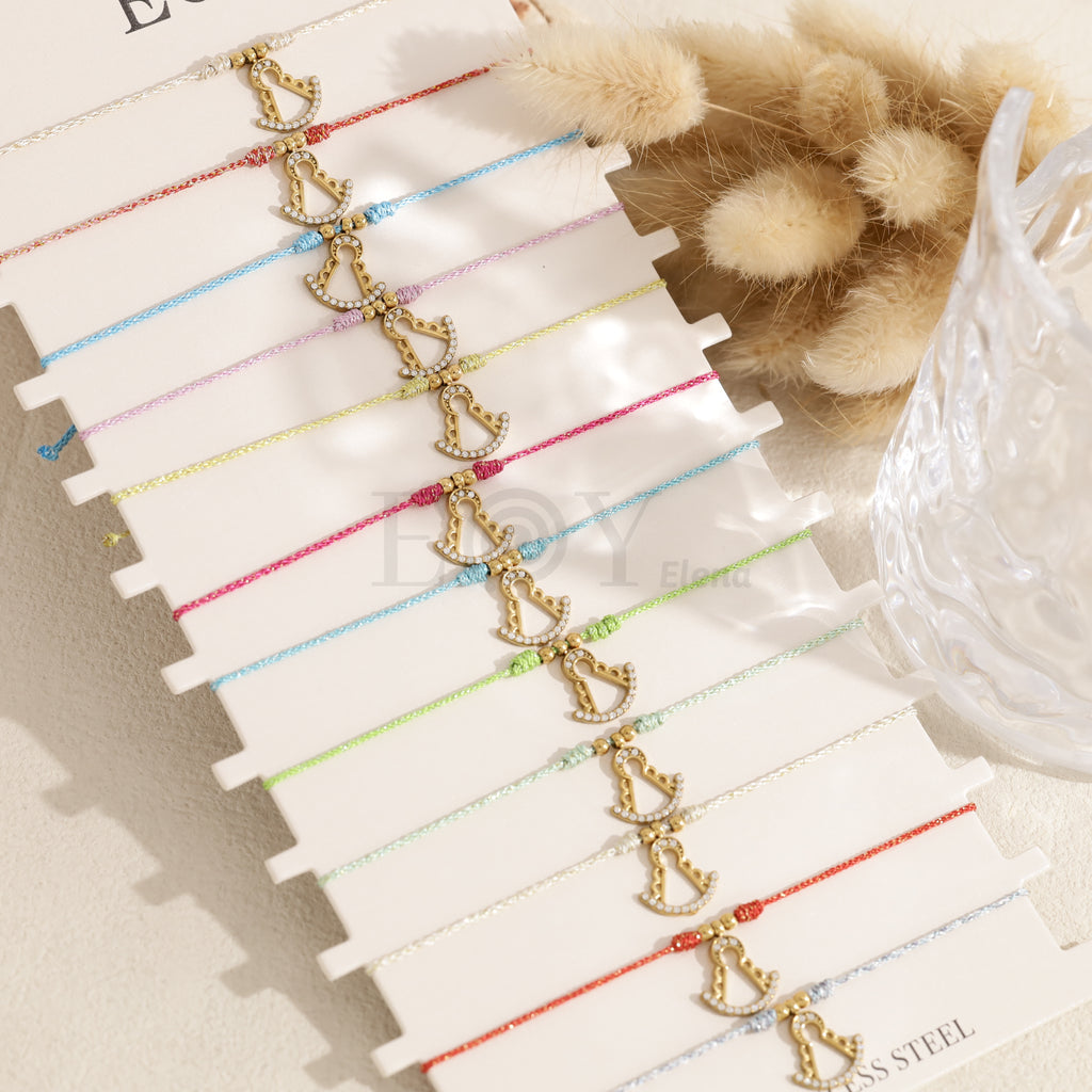 Pack pulseras cuerda color Virgen del Rocío