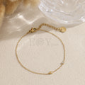 Pulsera lágrima con circonita acero