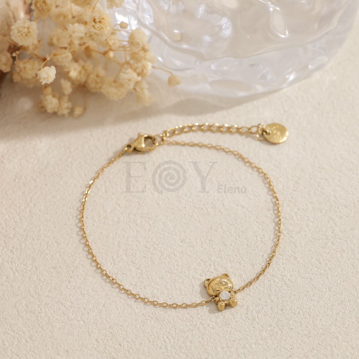 Pulsera con oso acero