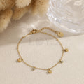 Pulsera estrellas y circonitas acero