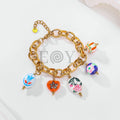 Pulseras con charms colores
