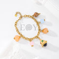 Pulsera con charms y farolillos