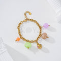 Pulsera con cacharros y piedras colores