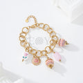 Pulsera con charms rosas