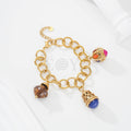 Pulsera con charms piedras