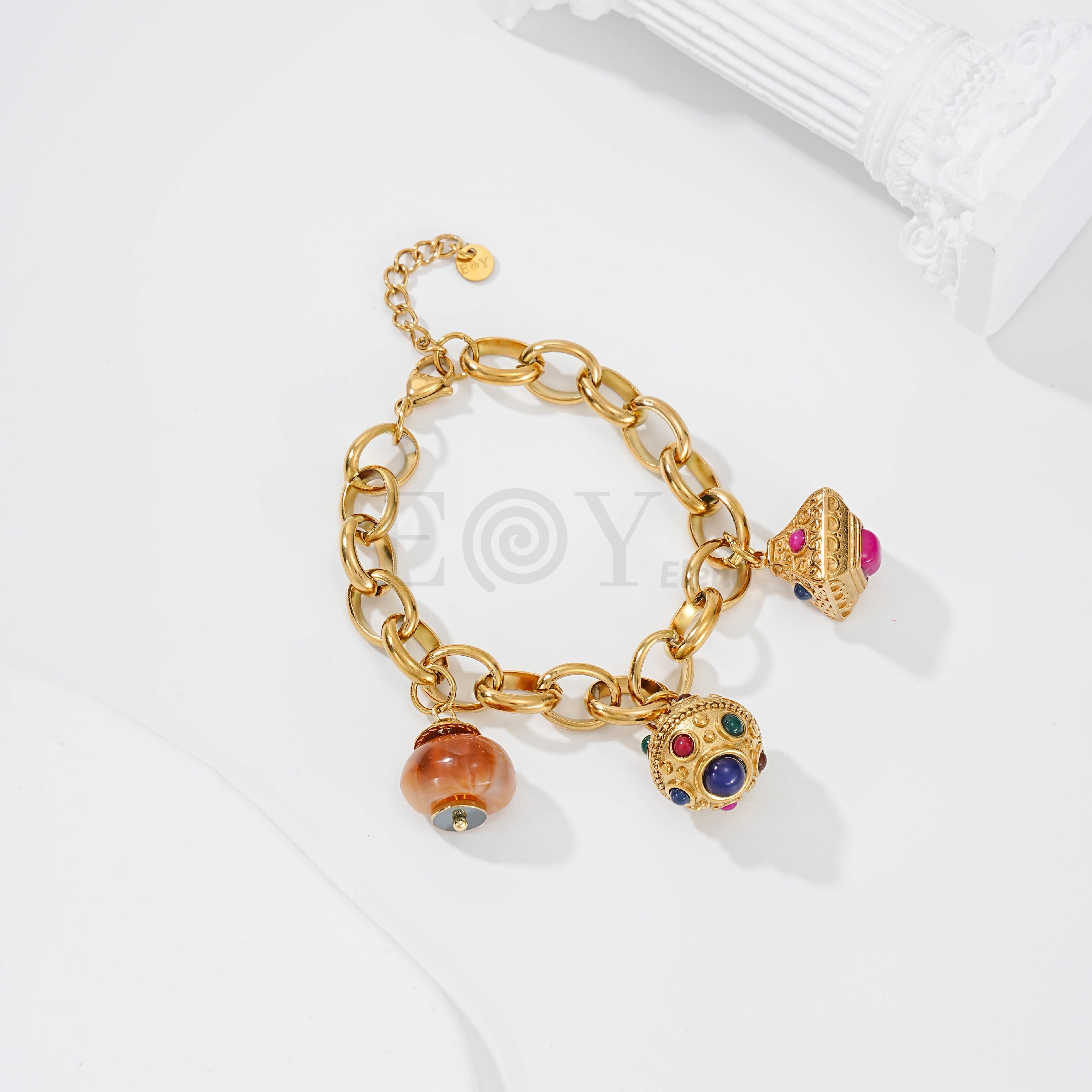 Pulsera charms piedras