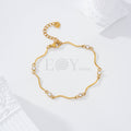Pulsera forma irregular con circonitas