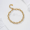 Pulsera circonitas ovaladas