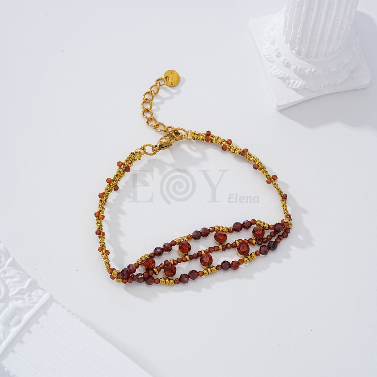 Pulsera con piedras color
