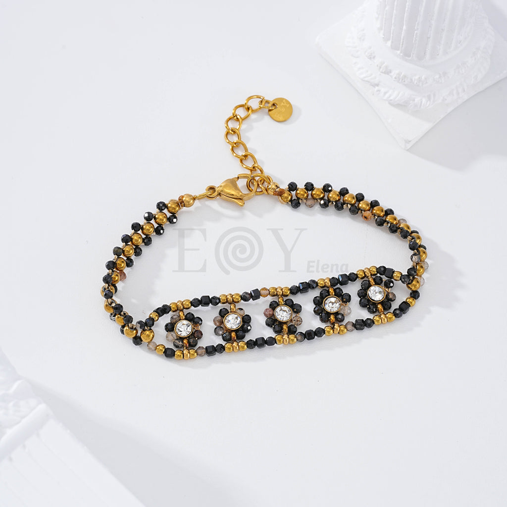 Pulsera piedras flores