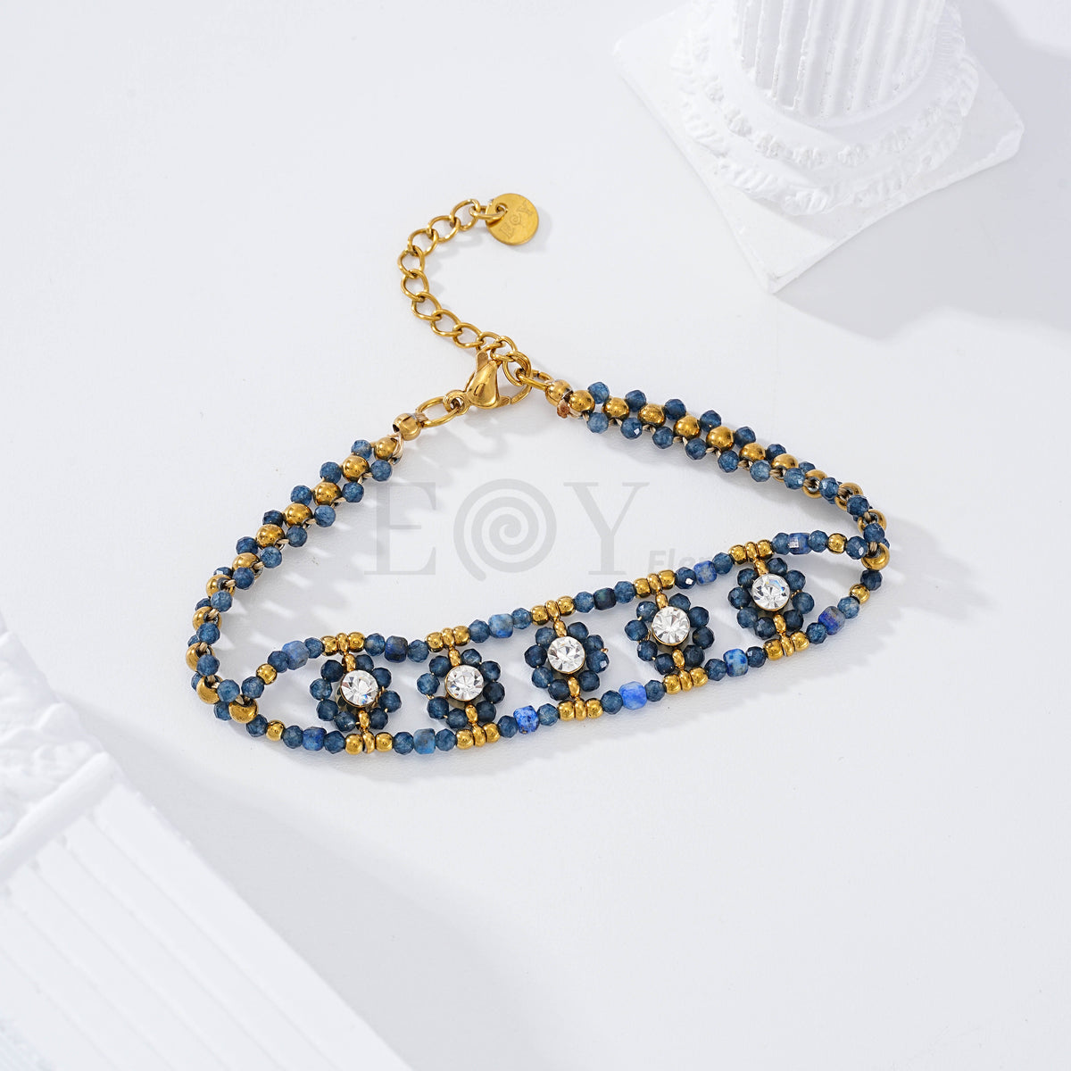 Pulsera piedras flores