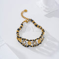 Pulsera circonitas y piedras negras