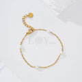 Pulsera con perlas acero