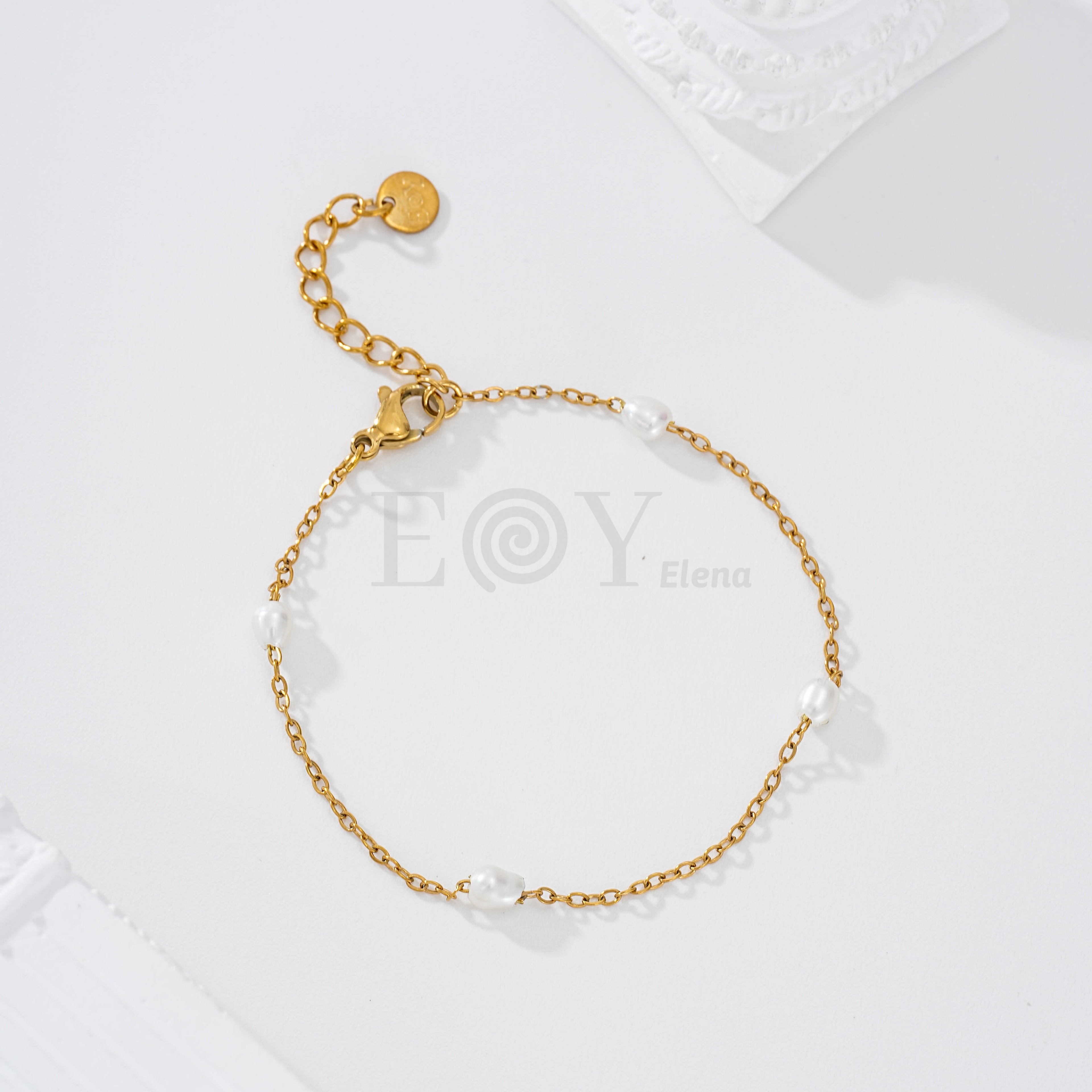 Pulsera con perlas acero