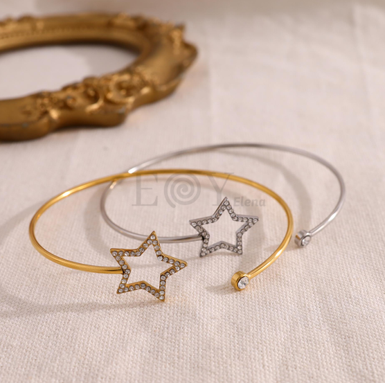Brazalete con estrella y circonitas