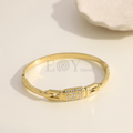 Brazalete con detalle central circonitas