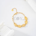Pulseras chapas texturizadas