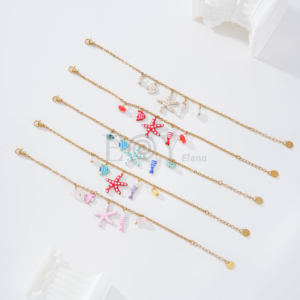 Pack pulseras marinas color