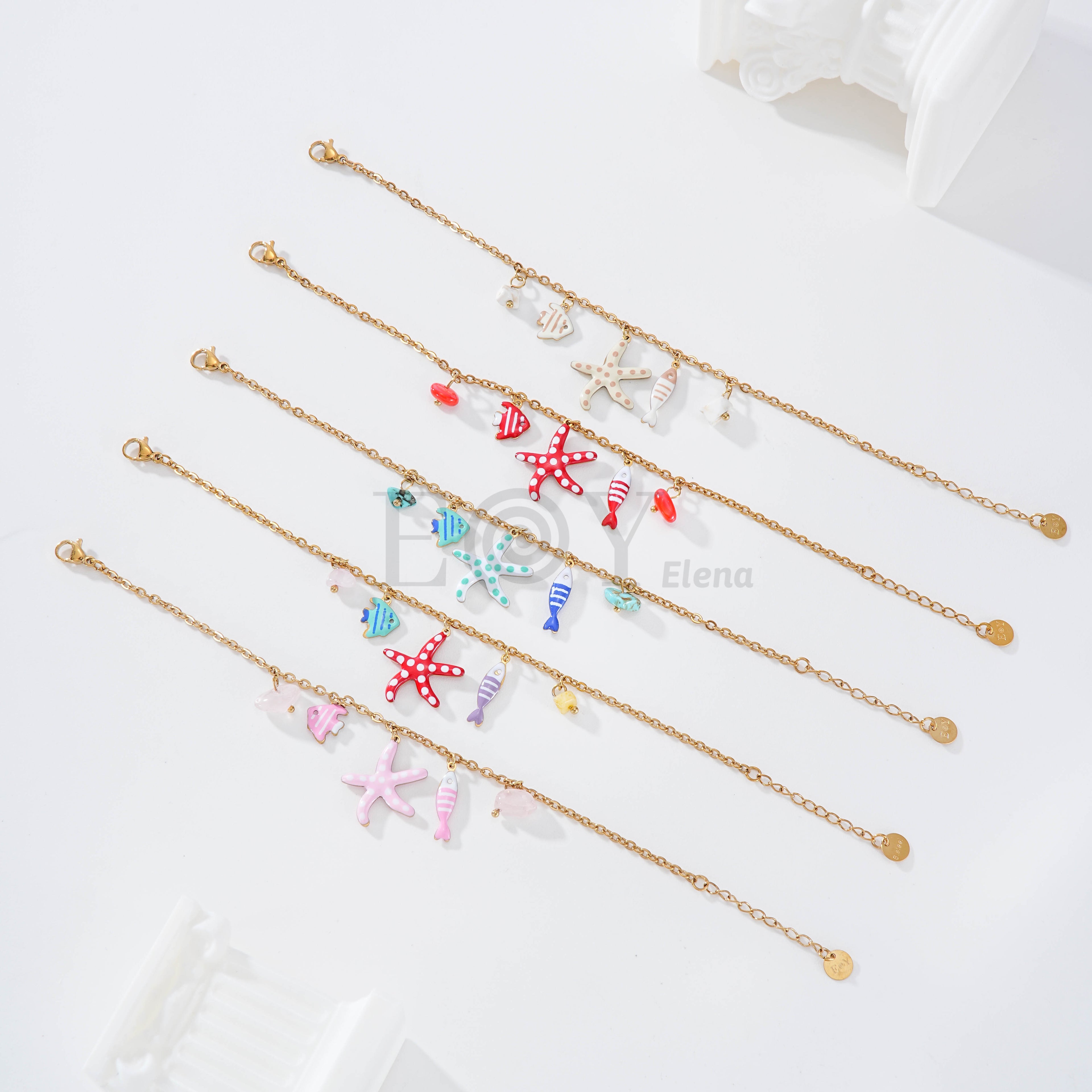 Pack pulseras marinas color