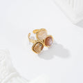 Anillo triple piedra de color