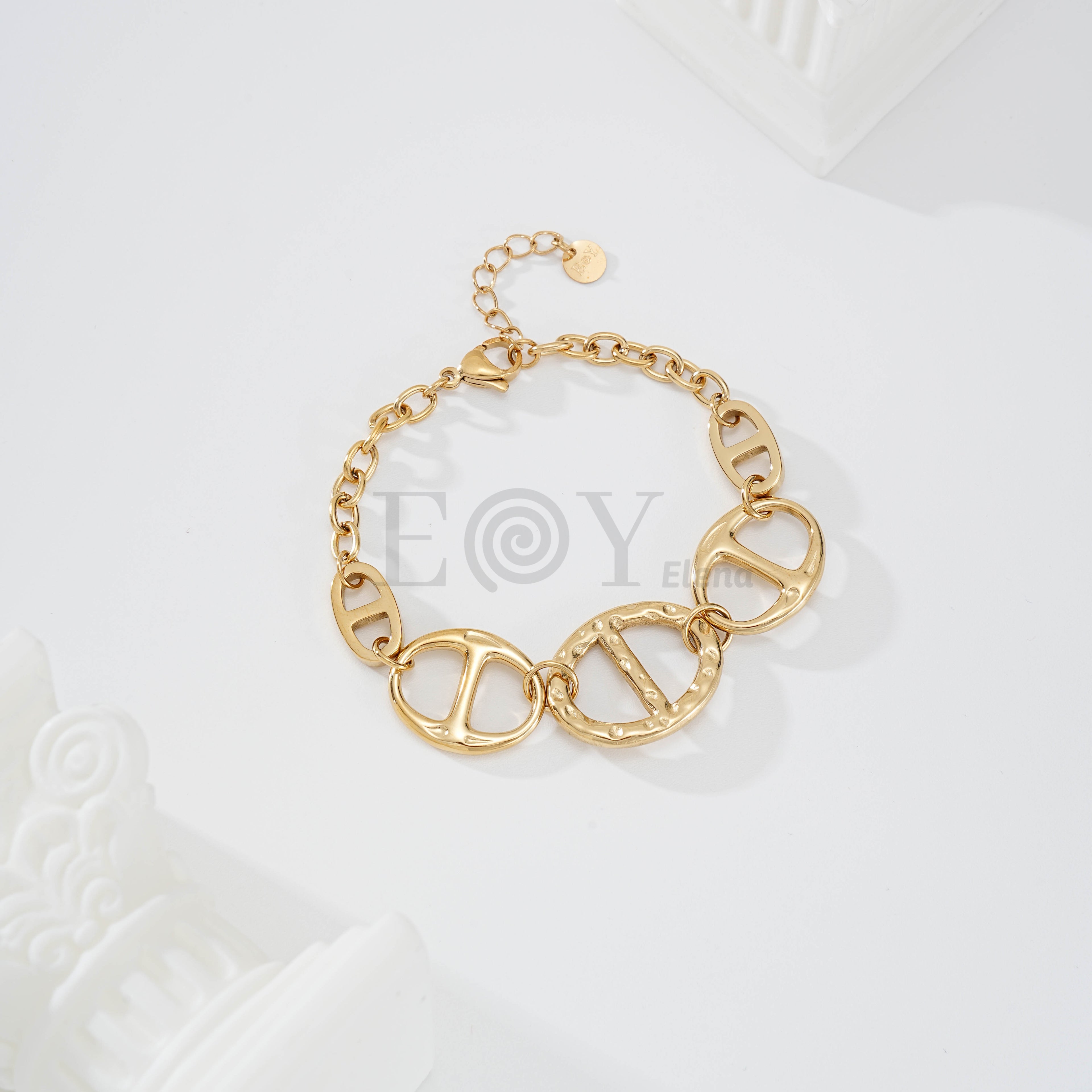 Pulsera eslabones huecos