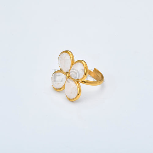 Anillo Ajustable Flor de Piedra