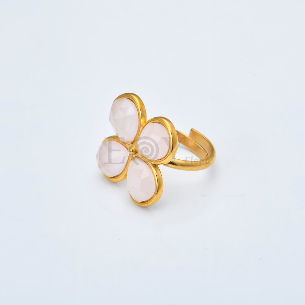 Anillo Ajustable Flor de Piedra