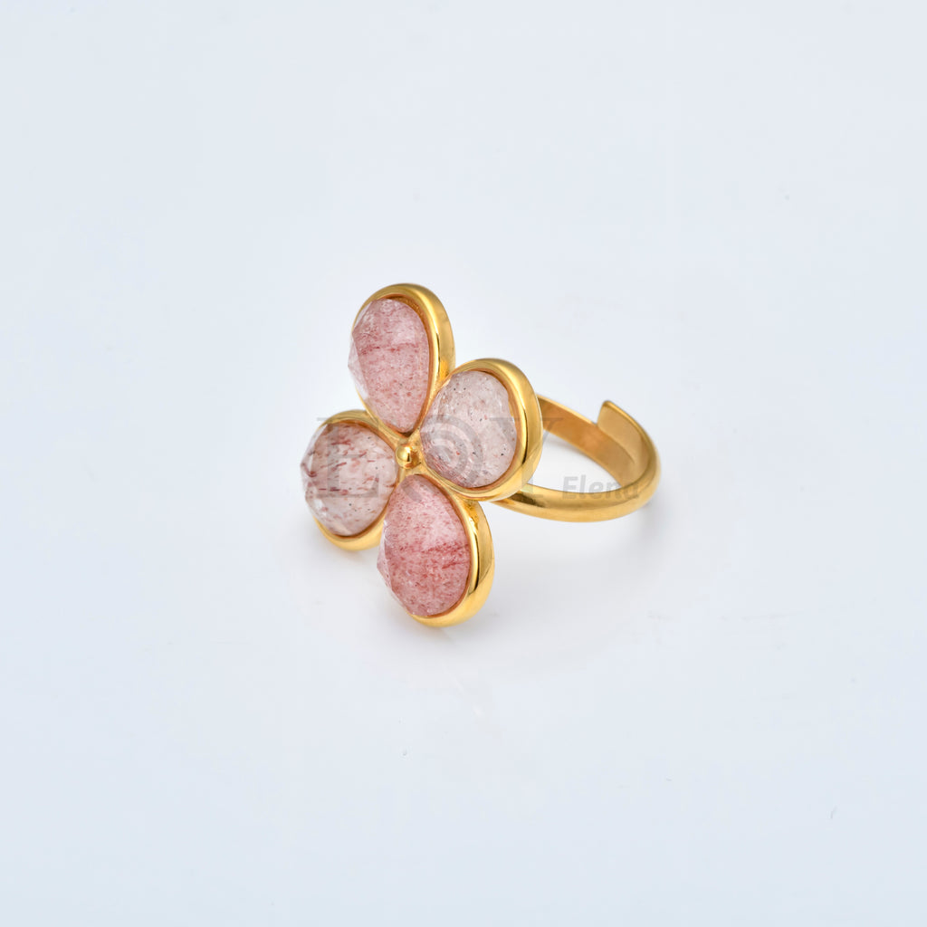 Anillo Ajustable Flor de Piedra