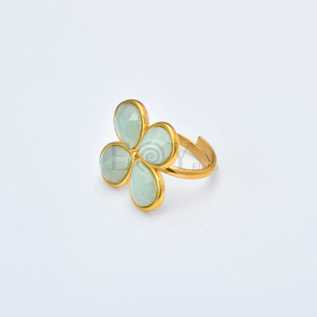 Anillo Ajustable Flor de Piedra
