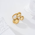 Anillos tres bolas acero