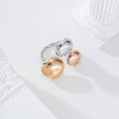 Anillos tres bolas acero