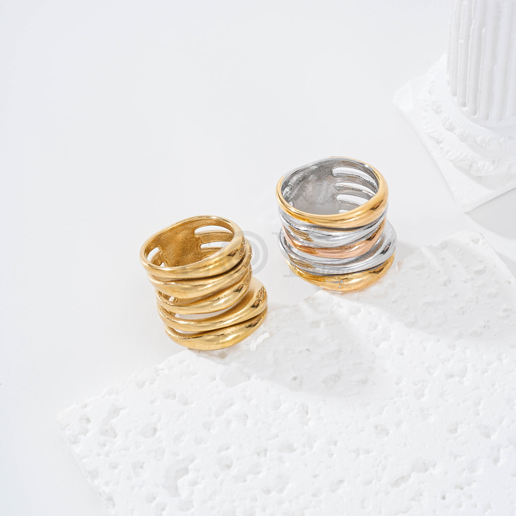 Anillo multiples filas acero
