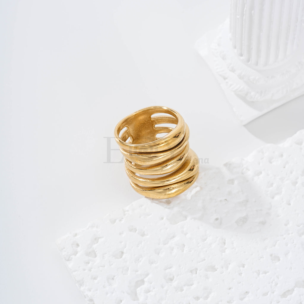 Anillo multiples filas acero