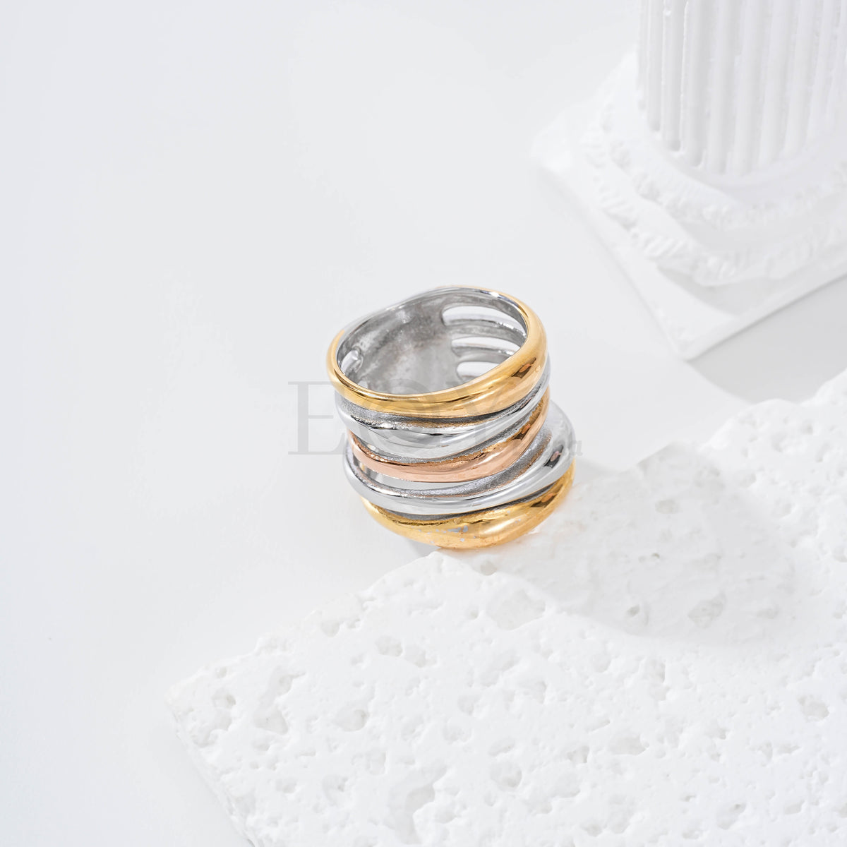 Anillo multiples filas acero