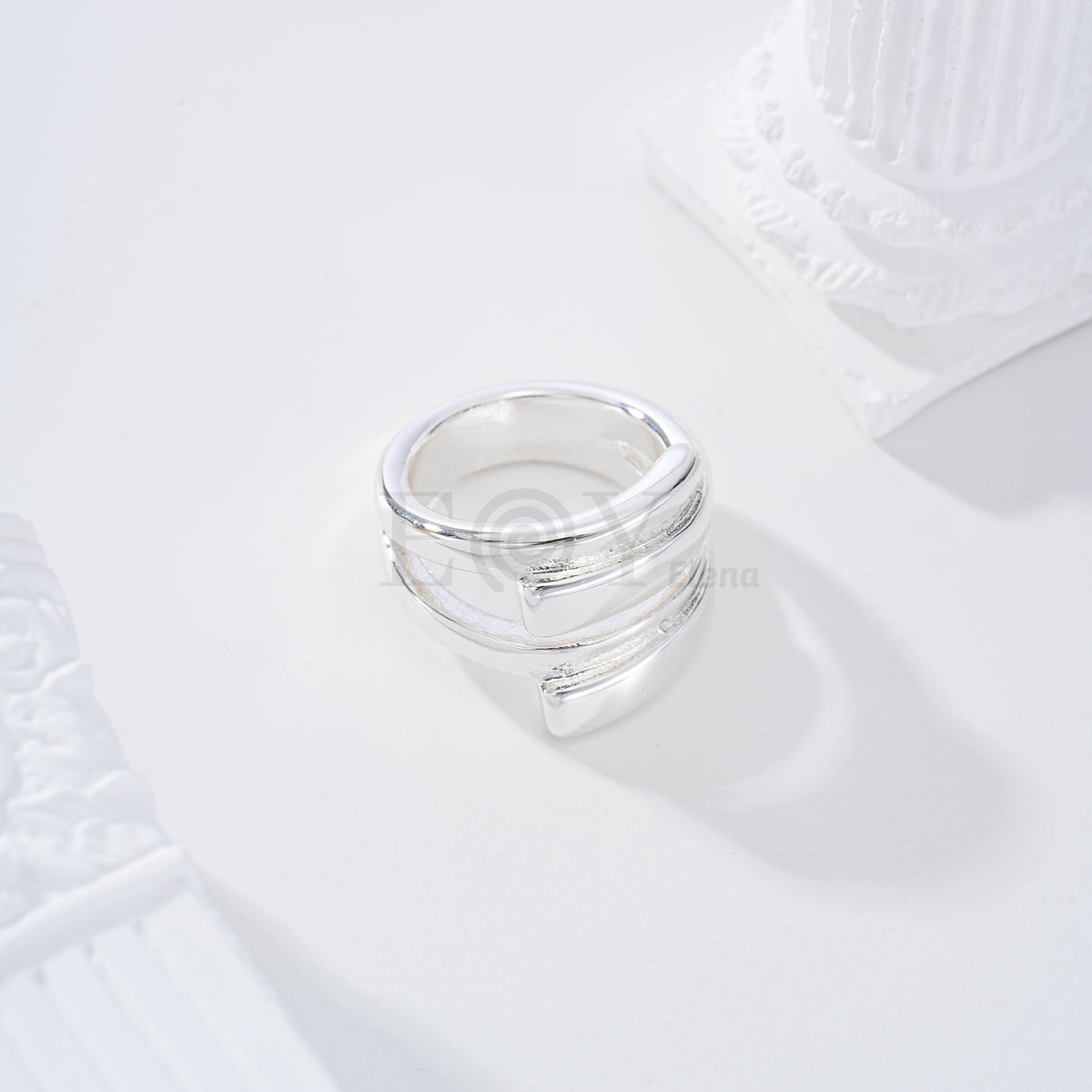 Anillo forma baño de plata