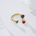 Anillo con piedras tres colores
