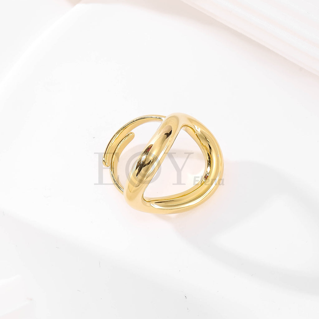Anillo ajustable de aro irregular